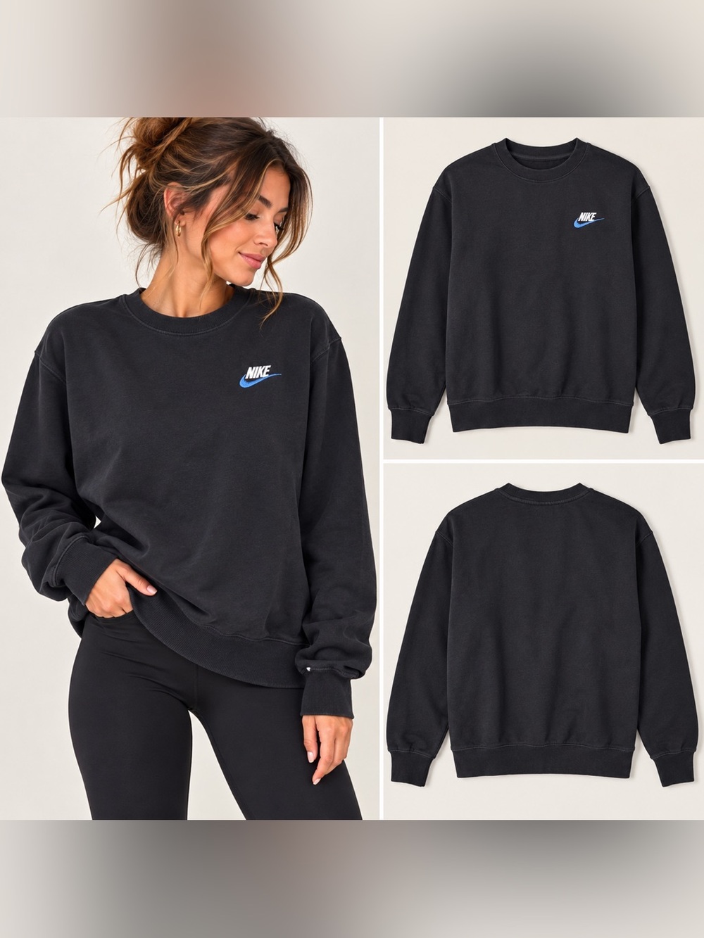Nike Sportswear Club Fleece Crewneck Sweatshirt Black S